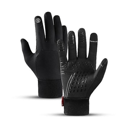 Varme vintersportshansker, varme og vindtette hansker, sportsberøringsskjerm sykkel ride skihansker M