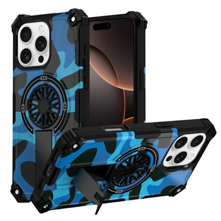 iPhone 16 Pro Max Camouflage Kickstand Rotating Shaft MagSafe Skal