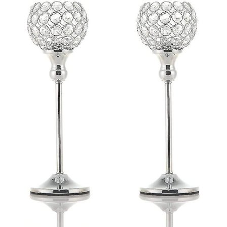 Sølvkrystall Lysestaker/Lysestaker