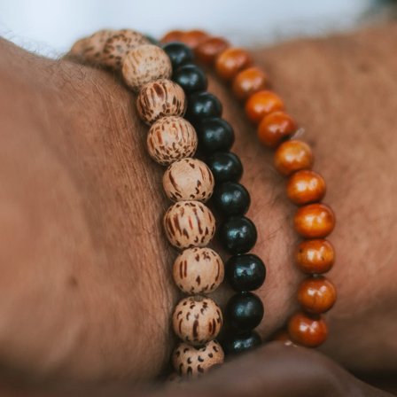 Black & Brown Bracelet for Men - Beaded bracelets