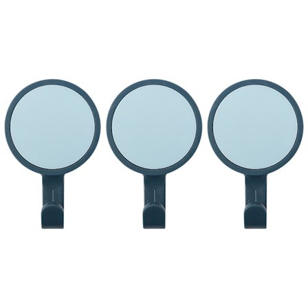 3 stk. roterende håndklædekroge Holdbar ABS Multifunktionelle hatteknager til badeværelse hjem Lyseblå Mørkeblå