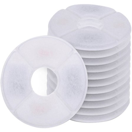 12-pack kattfontänfilter, ersättningsfilter för katt och hund för 1,6L husdjursfontänfilter, bekant med harts och runt aktivt kol