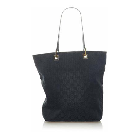Gucci Vintage, Pre-owned Tote Bag Zwart, Dames, Maat:ONE Size,Canvas