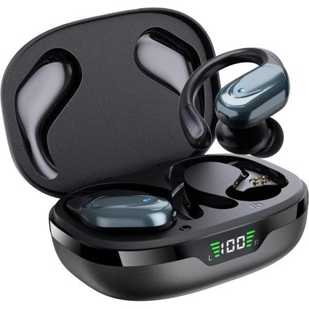2025 Trådlösa sportöronsnäckor, Bluetooth 5.2-hörlurar med mikrofon och LED-skärm, 78 timmars speltid, trådlösa hörlurar, in-ear, Hi-Fi-stereo, IPX7-