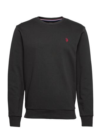 Uspa Sweat O Neck Adler Men Tops Sweatshirts & Hoodies Sweatshirts Black U.S. Polo Assn.