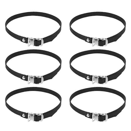6 st Professionella Tåremmar Fästklämmor Halkskydd Remmar Pedaltillbehör
