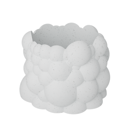Dazzle & Dawn Bubble Planter Marble-White Ø12xH12,5