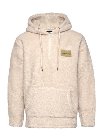 Dpteddy Half Zip Sweatshirts & Hoodies Fleeces & Midlayers Creme Denim Project