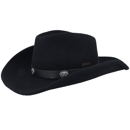 Stetson - Noir western Chapeau - Woolfelt Black Western @ Hatstore
