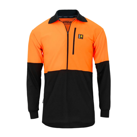 Swazi Hi-Vis Climb-Max Long Sleeve Shirt Blaze / Black