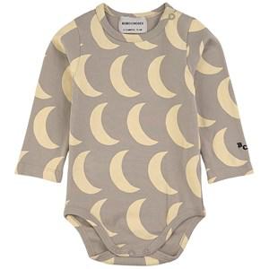 Kids - Bobo Choses Gray Moon Printed Baby Body 18-24 Months - All in ones - 18-24 months - Grey