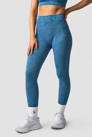 ICANIWILL - Camo Seamless Tights Light Teal- Sportlegging - Dames - sportkleding van ICIW