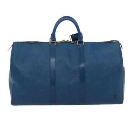 Louis Vuitton Vintage Pre-ownedLeatherlouis-vuitton-bags Blå, Dame Vintage Tasker, Størrelse: ONE Size
