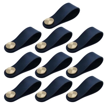 10 stk. Læder Skuffegreb Møbelhåndtag, Skuffegreb til Skabe Bløde Skabsgreb for at Undgå Kollision for Børnesikkerhed