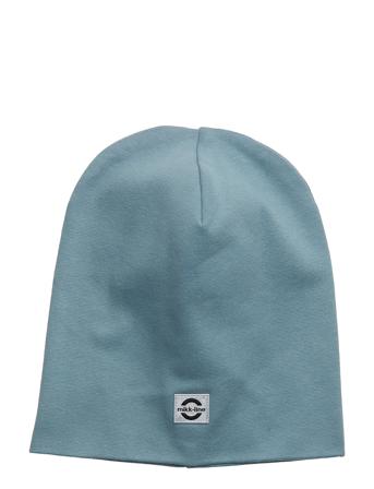 Cotton Hat - Solid Accessories Headwear Hats Beanies Blå Mikk-Line