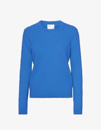 Women Classic Merino Wool Crew - Pacific Blue L