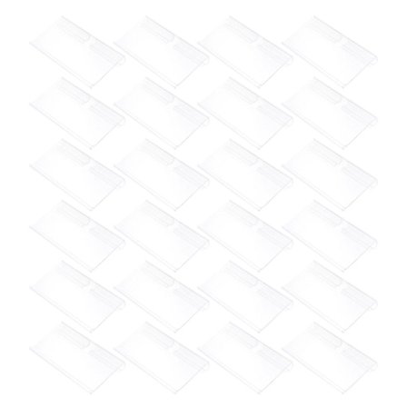 100 st Akrylställ Display Mini Hyllor Mini Display Skyltar Supermarket Shop Etikettklämma