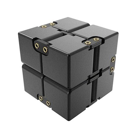 Fidget Toy Infinite Cube Stress Relief Flip Block - Musta