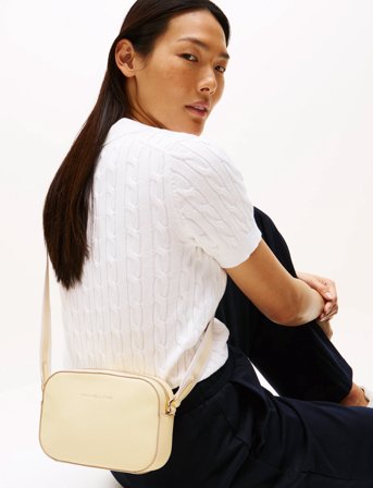 Tommy Hilfiger Th Logotape Camera Bag - Cream - ONE SIZE