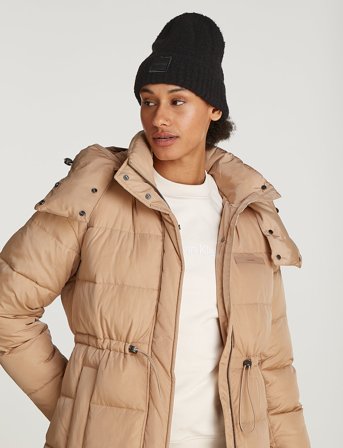 Calvin Klein Modern Patch Chunky Beanie - Black - ONE SIZE