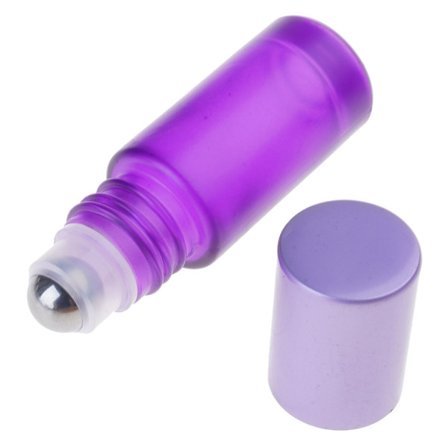 5/10 ml:n värilliset lasiset roll-on-pullot, tiiviit eteeristen öljyjen säilytysastiat, kannettava roll-on-applikaattori aromaterapiakäyttöön