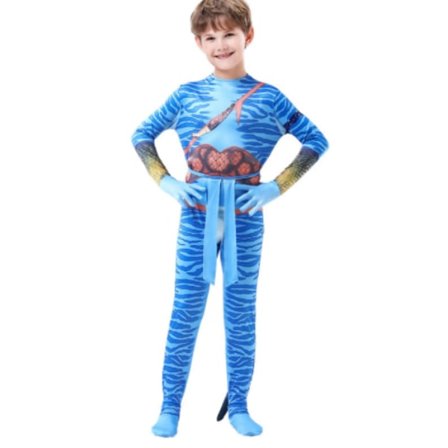 Avatar 2 kostume kostume, Jumpsuit til børn med Halloween-print