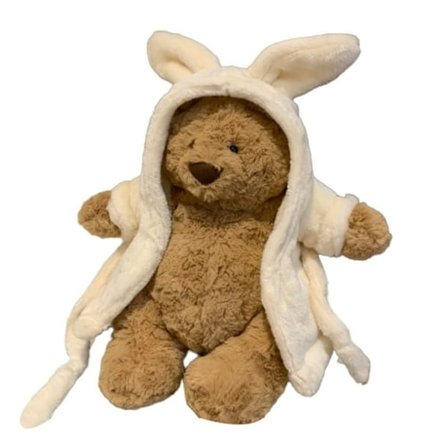 Jellycat Bartholomew Bjørn Badekåpe Myk Kosedyr Plysj |10.3 "| Valentinsdag Morsom Gaveidé Søt Plysjdukke