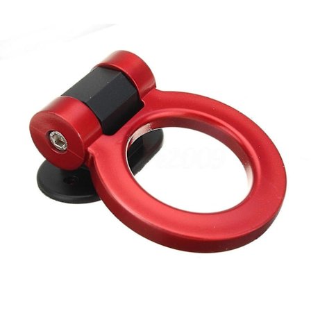 Rød Universal Bil Ring Spor Træk Krog Look Dekoration