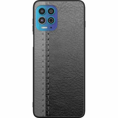 Motorola Moto G100 Svart Skal Black & Grey Leather