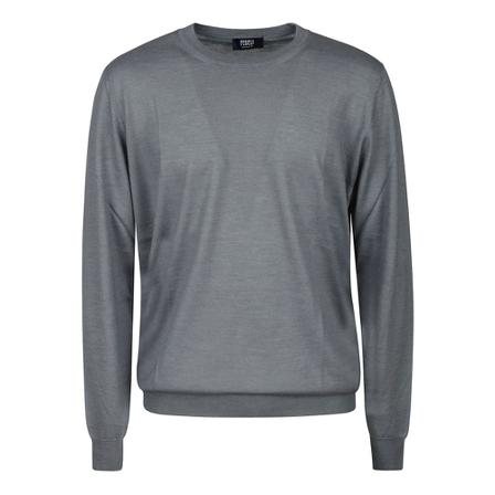 Fedeli, Round-neck Knitwear Grijs, Heren, Maat:XL