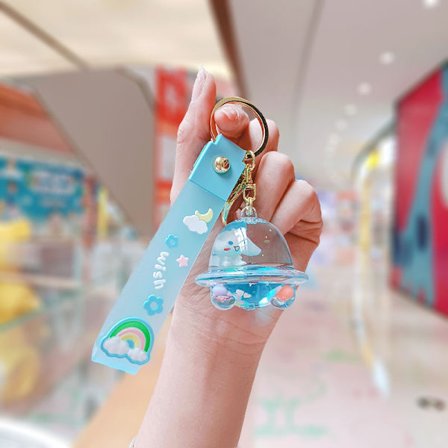 Söt Nyckelringspresent – (Blå) Ryggsäcksberlocker Cartoon Hund Flytande