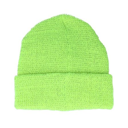 Beechfield - Gul cuff Beanie - Reflective Fluorescent Yellow Cuff Blank Beanie @ Hatstore