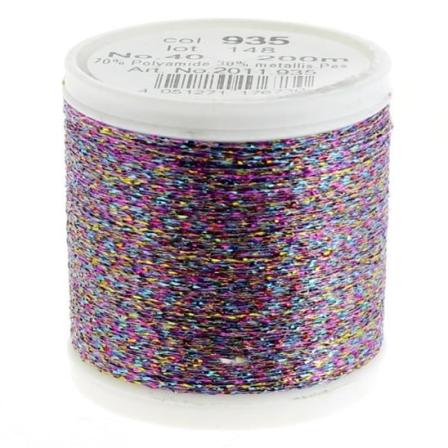Metallisk broderitråd - Flere farver tilgængelige - 200 m Candy Pink Rainbow