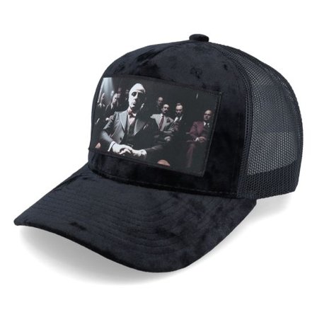 Calza Pennello - Svart trucker Keps - Mob Boss Velvet Black A-frame Trucker @ Hatstore
