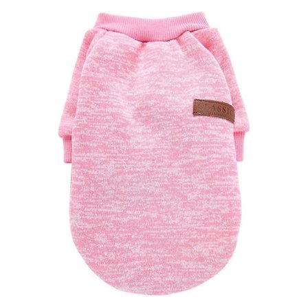 Hundeklæder Strikket Hundetrøje Blød Tyk Varm Hvalpetrøje Vinter Hvalpetrøje til Hunde - Pink - XS