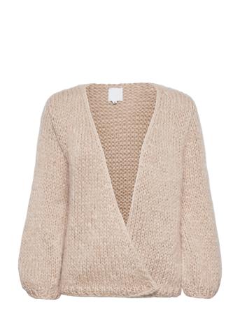 Huurre Hand Knitted Wrap Knit Pulllover Beige Hálo
