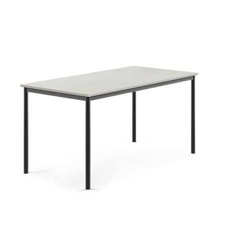 Desk BORÅS, 1600x800x760 mm, grey laminate, anthracite
