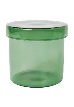 Åhléns Home Förvaringsburk med lock 10 cm Badrumstillbehör Grön ONESIZE