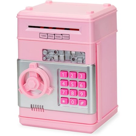 Spargris ATM-Bank med Myntbehållare (Rosa)