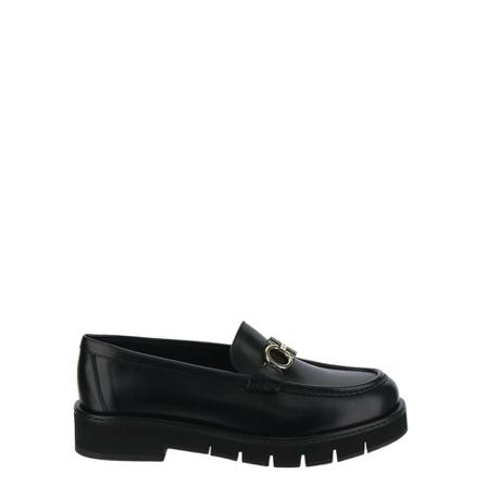 Salvatore Ferragamo Rolo Lug Mocassins , Zwart , Dames , Maat: 35 1/2 EU Instappers