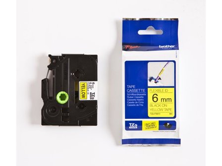Brother Tape TZEFX611 6mm svart på gul - Lyreco - Kontorsmaskiner - Märkmaskiner och tape - Tape - Brother TZ
