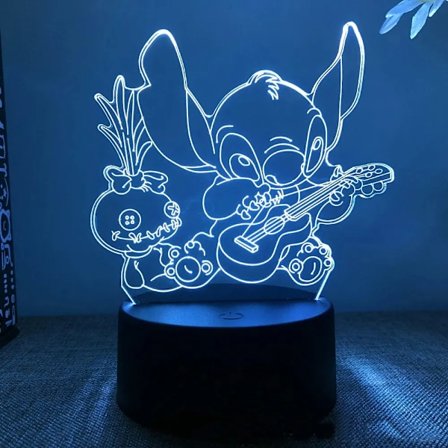 Tegneserie Stitch Figurine 3D LED Lys Børn LED Nat Lys USB LED Bord Lampe