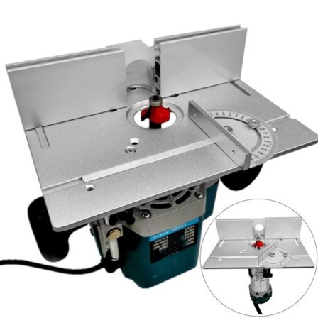 Multifunktionel aluminium router bord indsats plade træbearbejdning elektrisk træ fræser flip plade