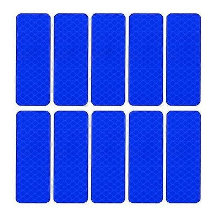 10 stk. reflekterende bilklistremerker, vanntette, UV-bestandige, selvklebende, sterk heft, synlighet om natten