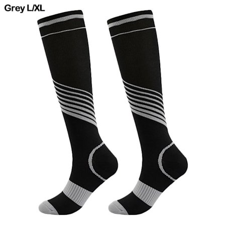 Kompressionsstrumpor Elastiska Strumpor GRÅ L/XL L/XL