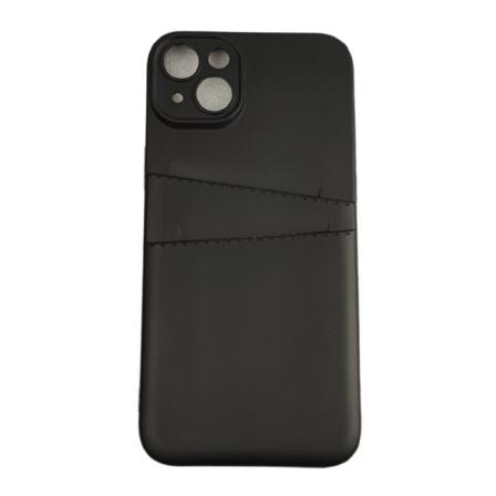 iPhone 14 Plus -kuori - mikrokuituinen silikoni Kaksinkertainen Black