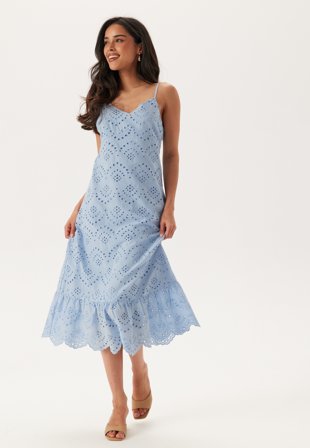 Pieces Pcvilde Strap Dress Cashmere Blue Klær