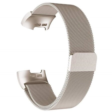 Milanese Loop Metallarmband Fitbit Charge 4/3 Champagne Guld