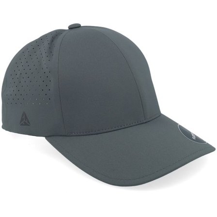 Yupoong - Grå adjustable Keps - Delta Perforated Dark Grey Adjustable @ Hatstore