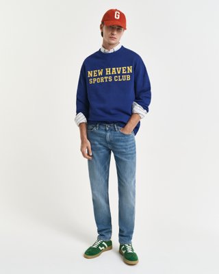 GANT - Klassiske slim fit-jeans til herre mid blue worn in